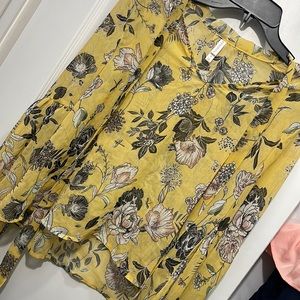 floral Yellow Blouse
